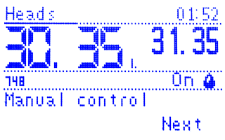 Manual valve control.