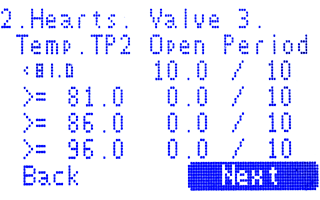 Hearts. Valve 3 - valve 3 settings