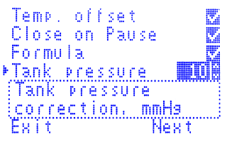 Tank pressure